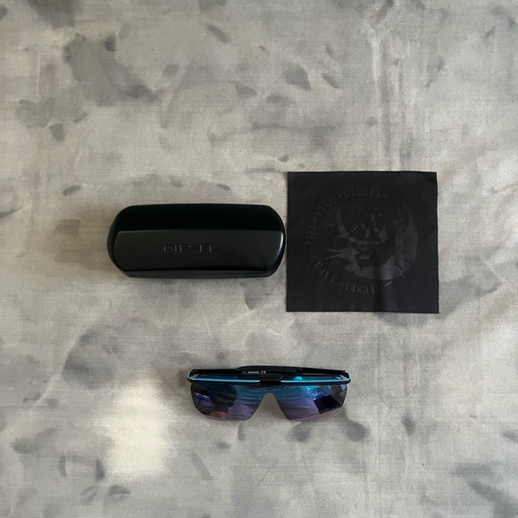 Diesel DL 0259 Shiny Light Brown / Blu Mirror (Discontinued) - Picture 3 of 12